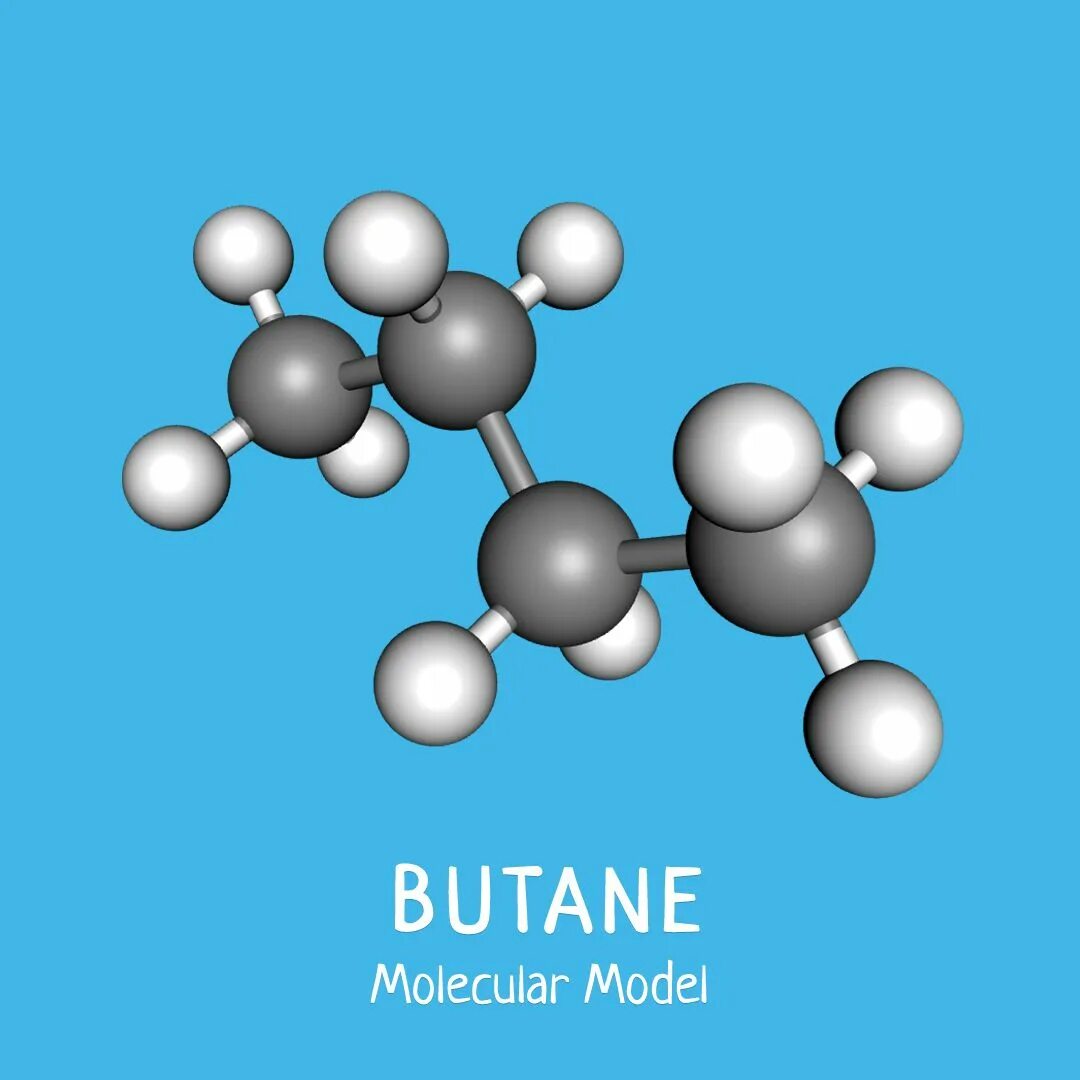 Бутан c4h10. Модель бутана. 3d модель бутана. Бутан химия.
