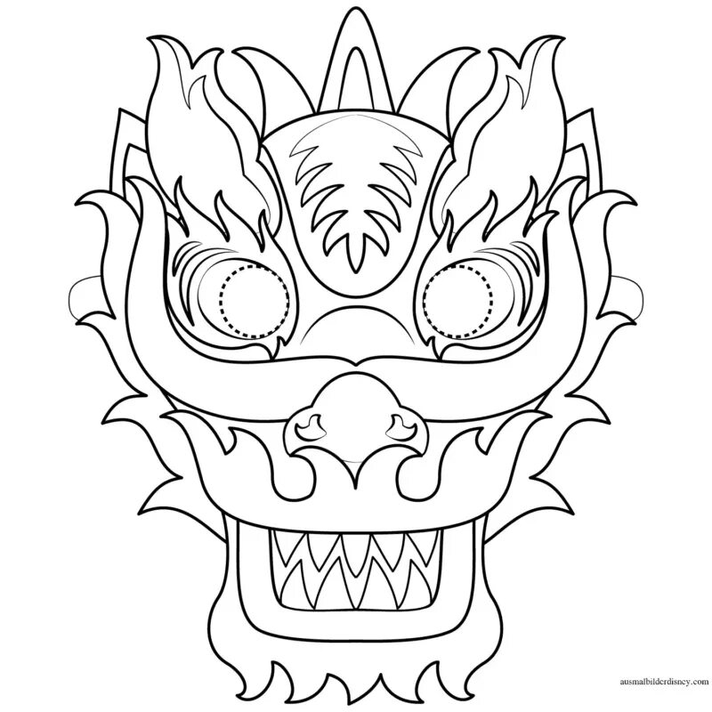 Бумажная маска дракона. Бумажная маска дракона. Новогодние маски. Баронг и рангда. Голова китайского дракона.