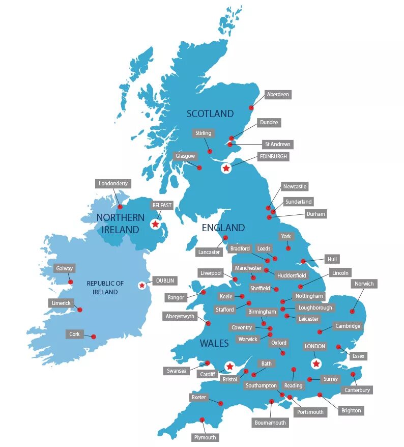 Uk main. Университеты Великобритании на карте. Карта университетов Англии. Кембридж на карте Великобритании. Даремский университет на карте Англии.