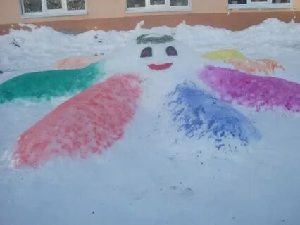 День рисования на снегу в детском саду