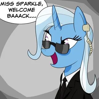 trixie, pony, unicorn, agent smith, crossover, dialogue, female, mare, solo...