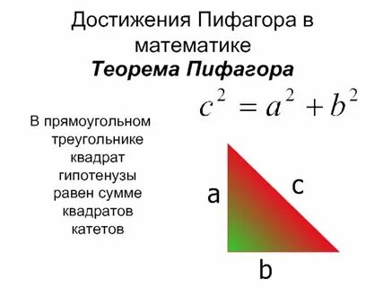 Формула прямой гипотенузы