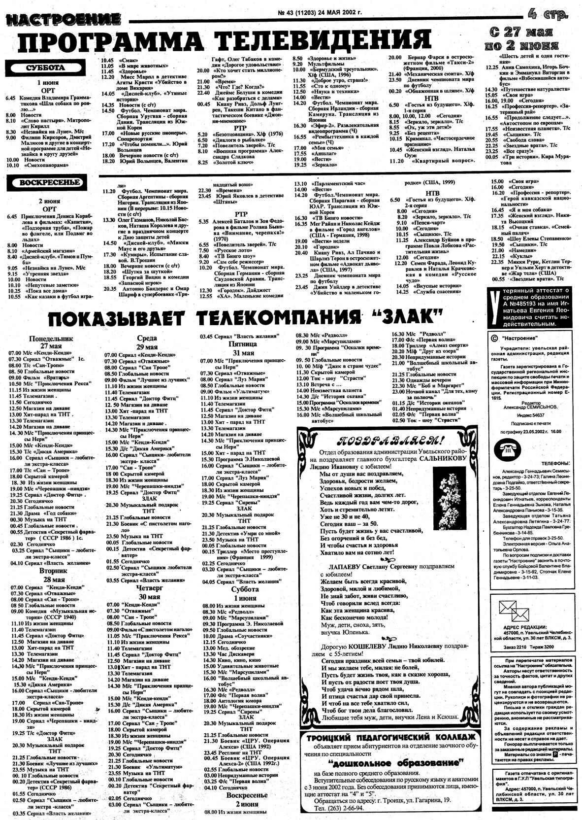 программа тв 1 12 23