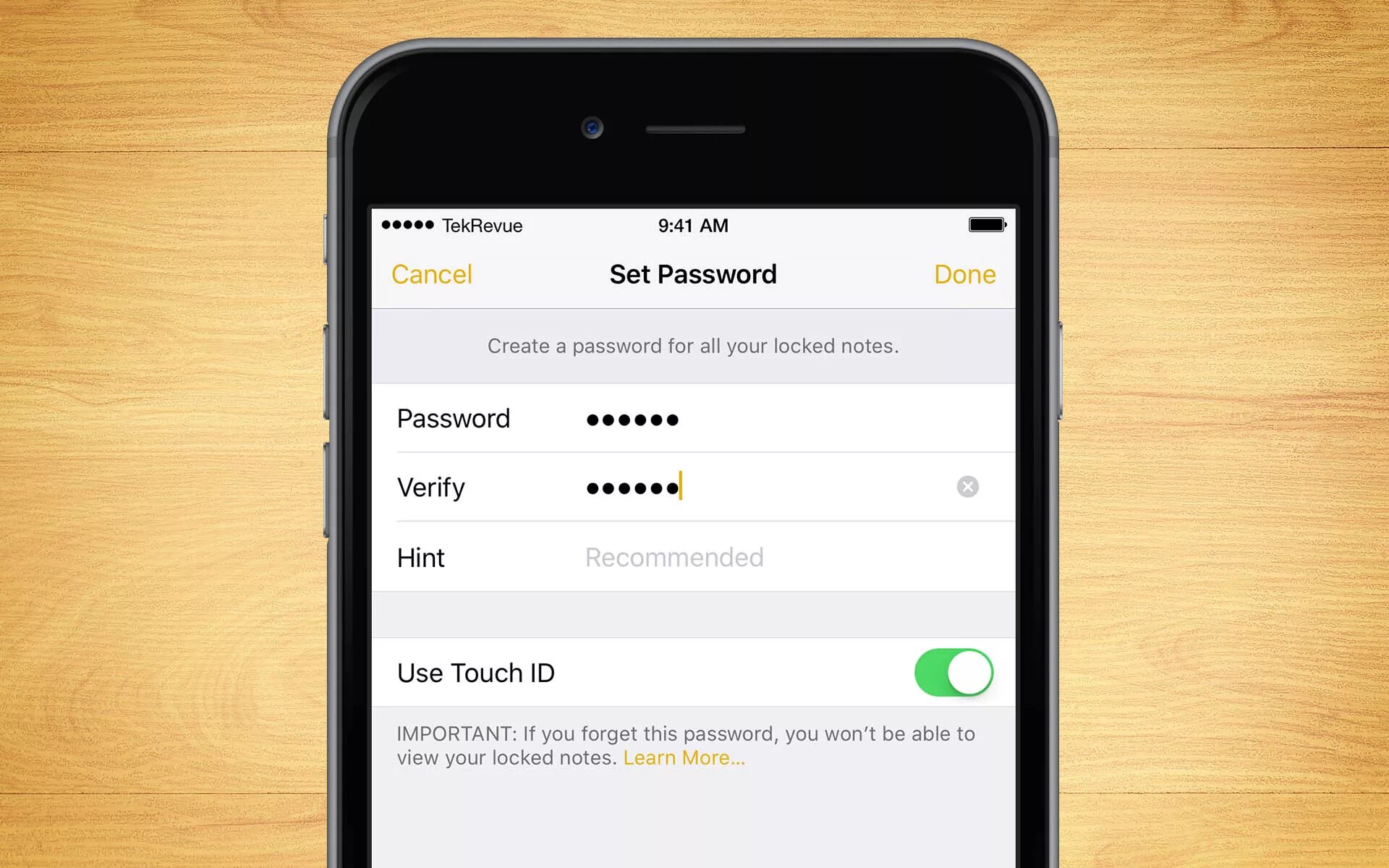 Set your password