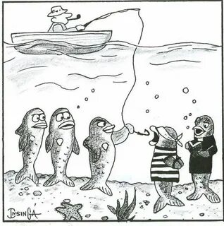Карикатура рыбы
