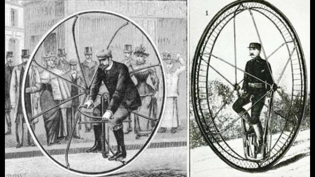 Изобретения человека 20 века. Моноцикл 19 века. Одноколесный транспорт 19 века. Одноколесный мотоцикл 1931. Моноцикл 20 век.