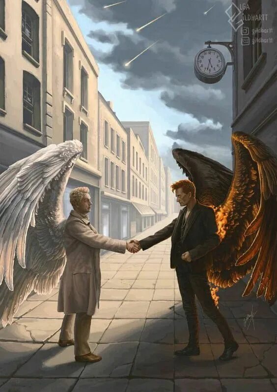 Благие идеи. Благие знамения 2. благие знамения 2 постер. кроули благие знамения арт.