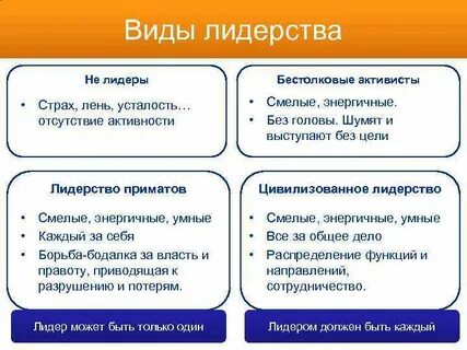 Виды лидерства
