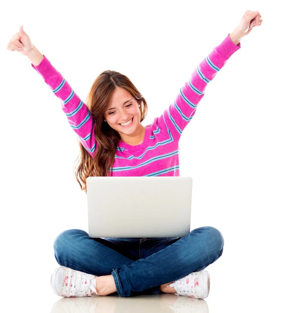 Surprize com. Радостные подростки. Счастливый подросток на белом фоне. Подросток с ноутбуком. Студентка на белом фоне.