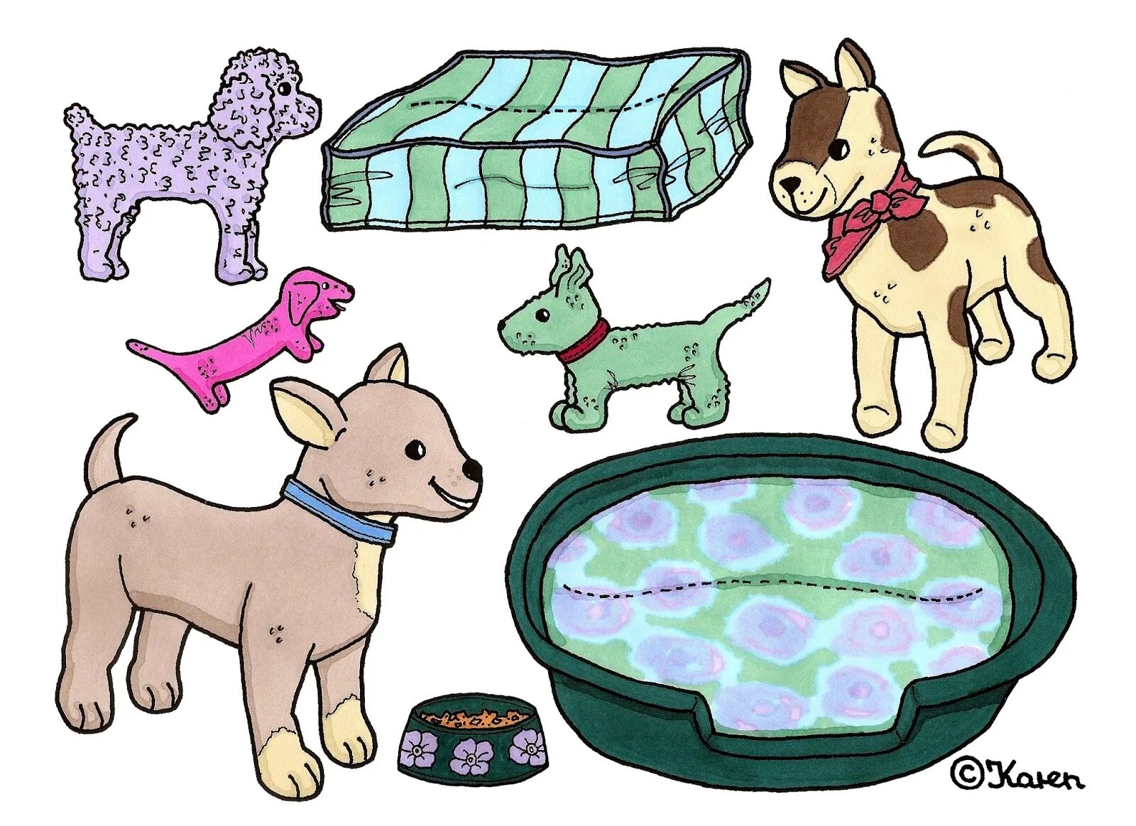 Вещи для бумажных собак. Бумажные куклы с собаками и одеждой. Вещи для бумажных собак. Бумажные аксессуары для бумажной собаки. Идеи пород для бумажных собак.