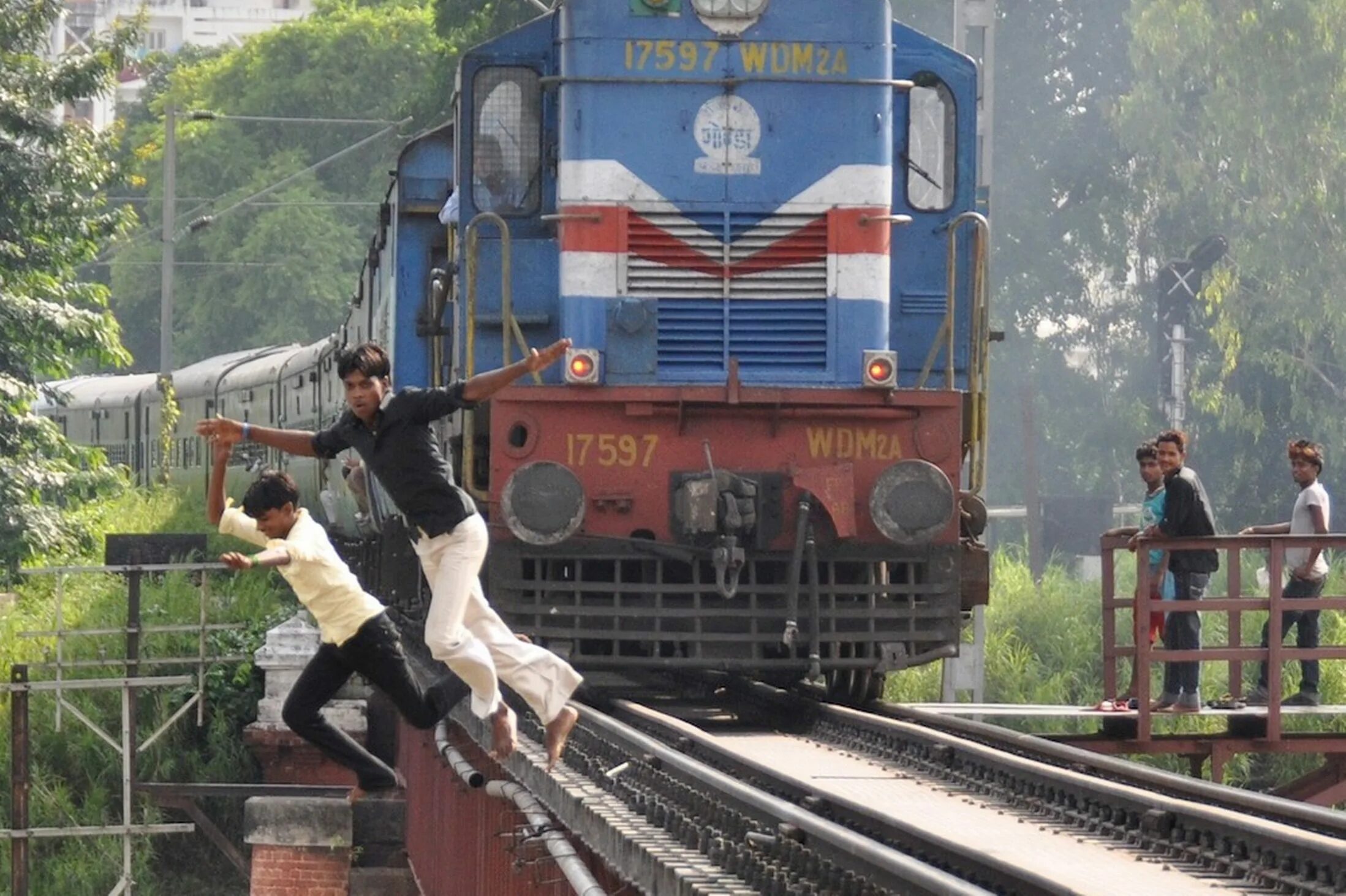 We that he the train