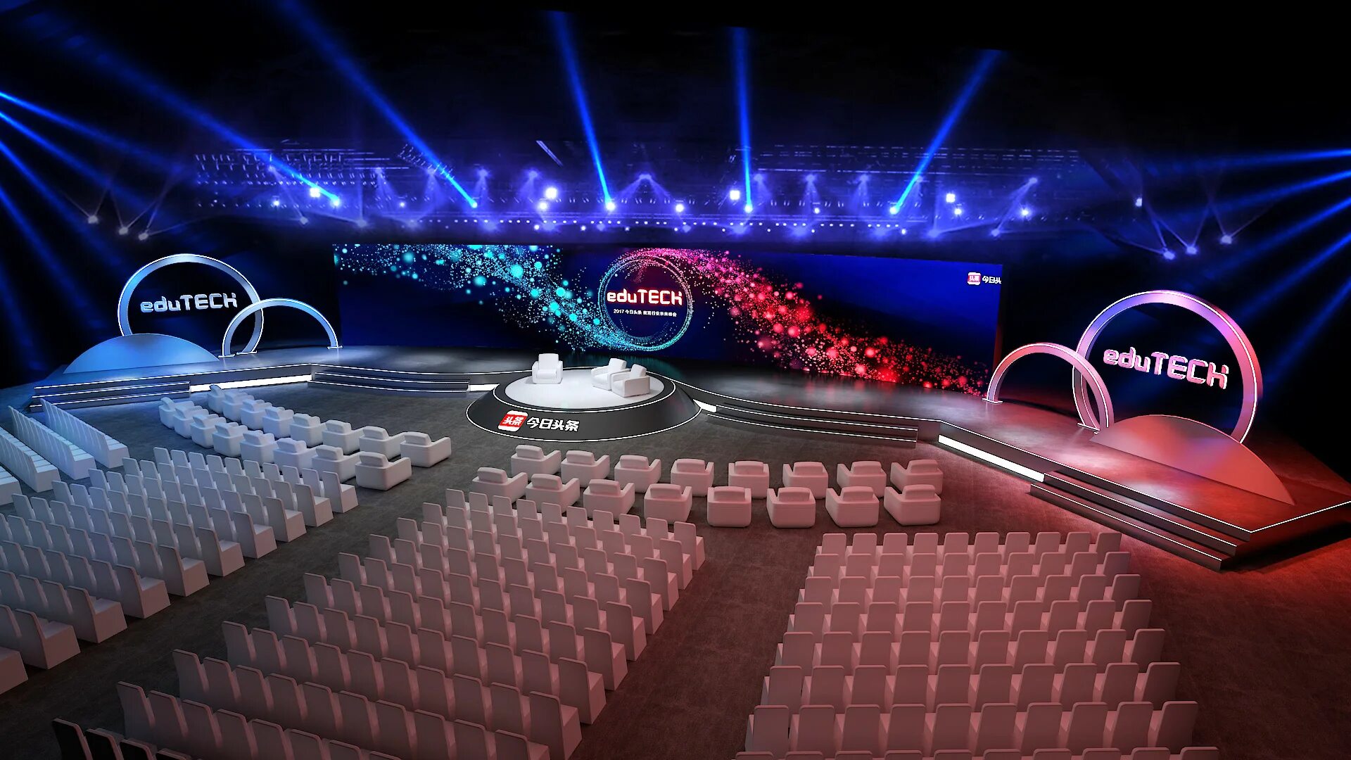 Маппинг на сцене. Светодиодные декорации для сцены. Сцена. Ивент шоу. Stage design 3d.