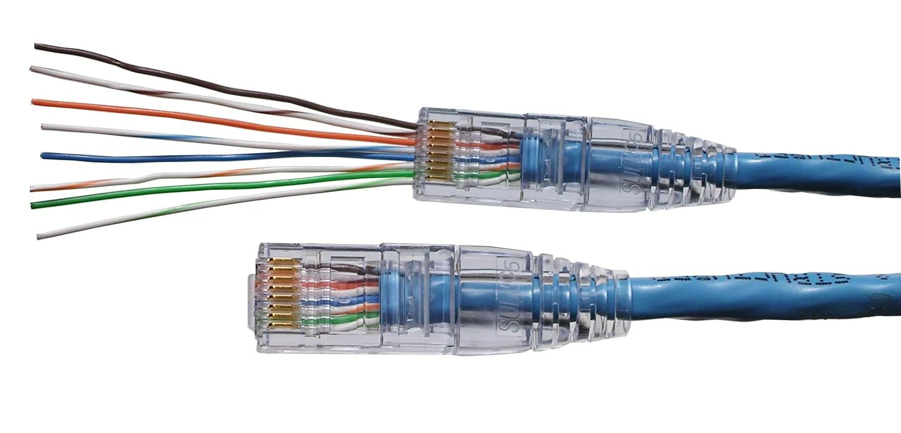 Скопировать кабель. UTP наконечник (RJ-45). Кроссировка кабеля RJ-45 на два коннектора. Витая пара rj45. Кабельная сборка rj45.