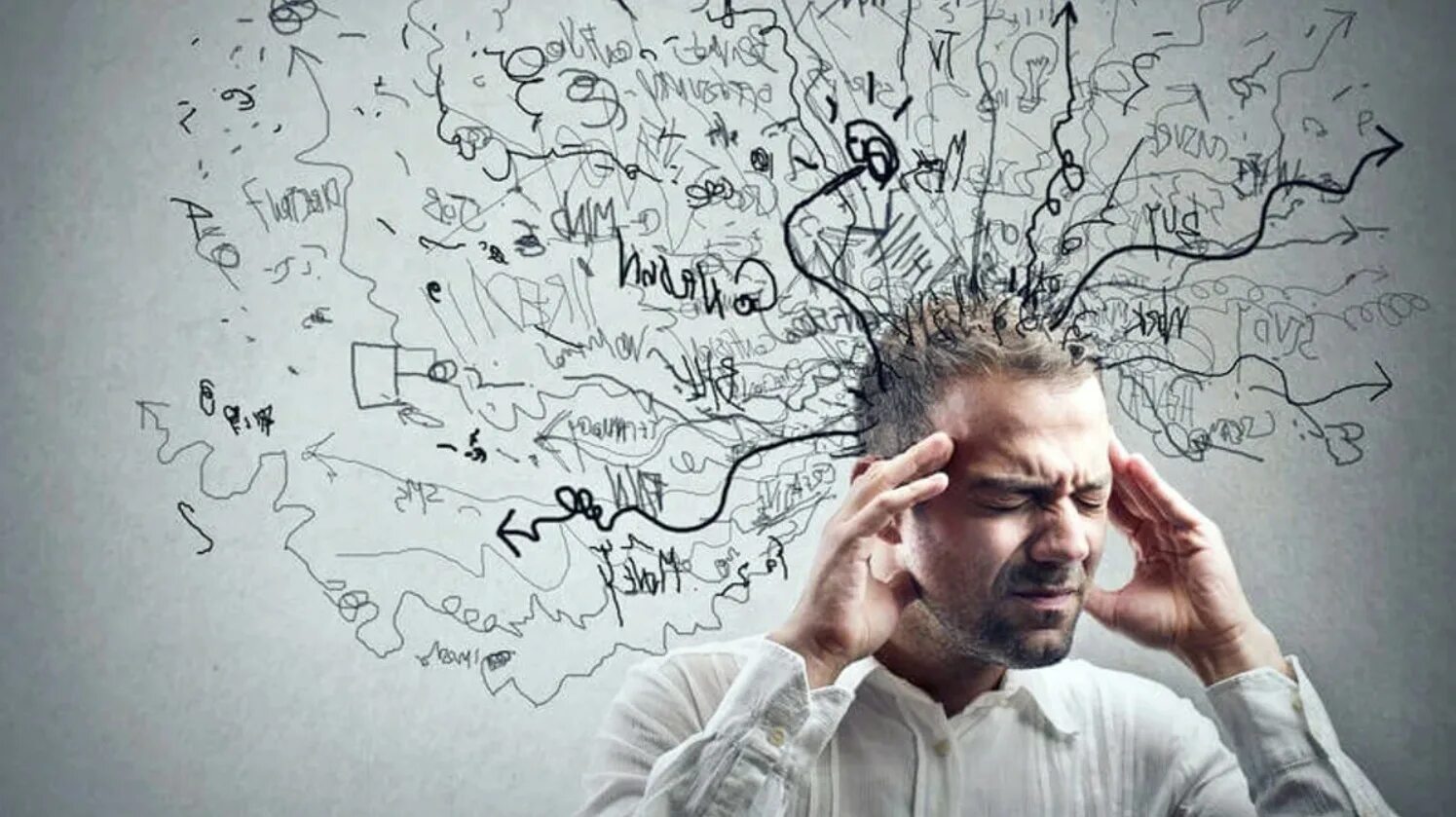 One more think. Креативные мысли. Мысли в голове. Много идей в голове. Психоэмоциональный стресс.