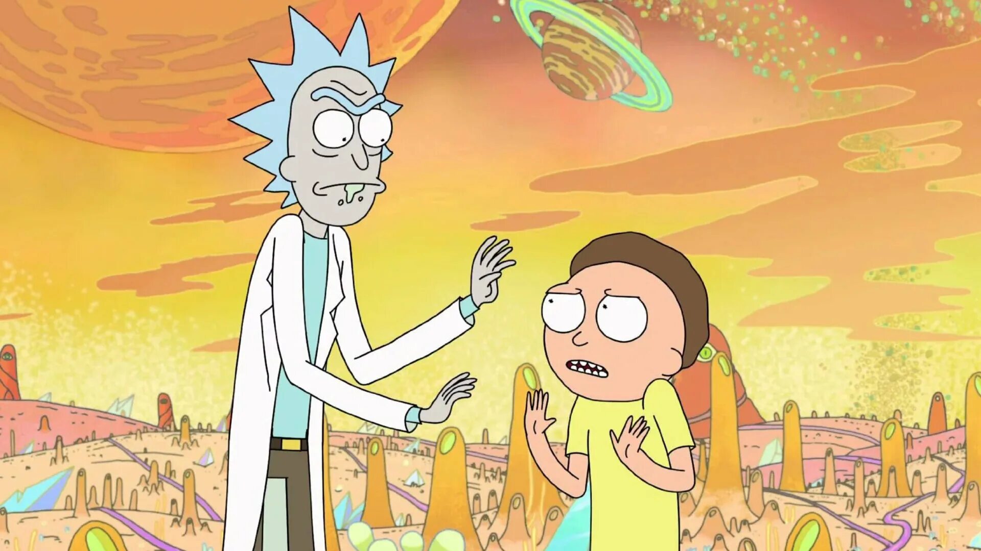 рики марти. рики марти. рик и морти мультсериал. рик и морти грустный рик. рики марти.