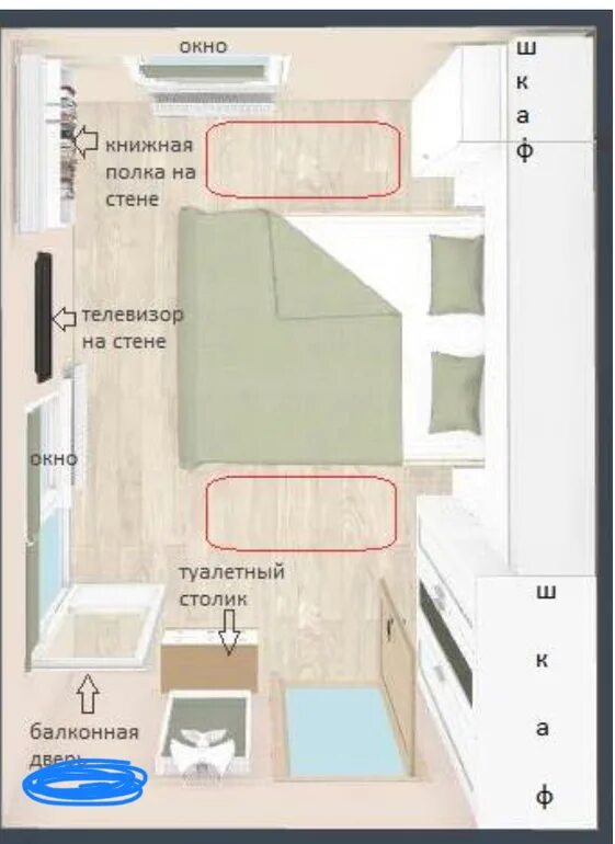 Расположение кровати относительно двери и окна Как правильно поставить кровать в спальне:  правила для разных типов помещений