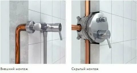 Монтаж встроенного смесителя
