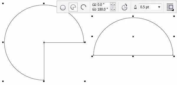 Как вырезать полукруг. Полукруг coreldraw. Как сделать полукруг. Полукруг рисованный. Начертить полукруг.