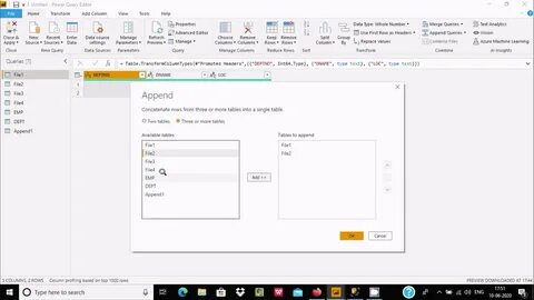 Power query table