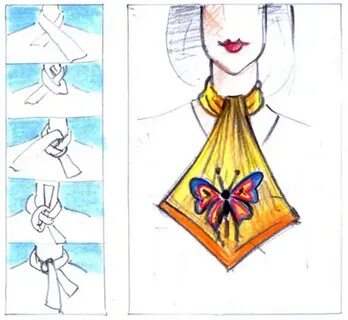 Как завязать платок на шею как галстук