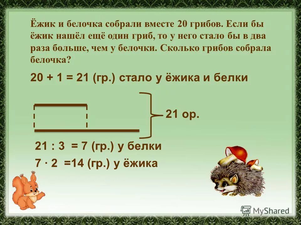 Ежик собирал грибы. Задачи на логику Ежик. Задачи про белку по физике. Ежик собрал 6 грибов а Белочка на 2 меньше. Задача про белочку 3 класс.