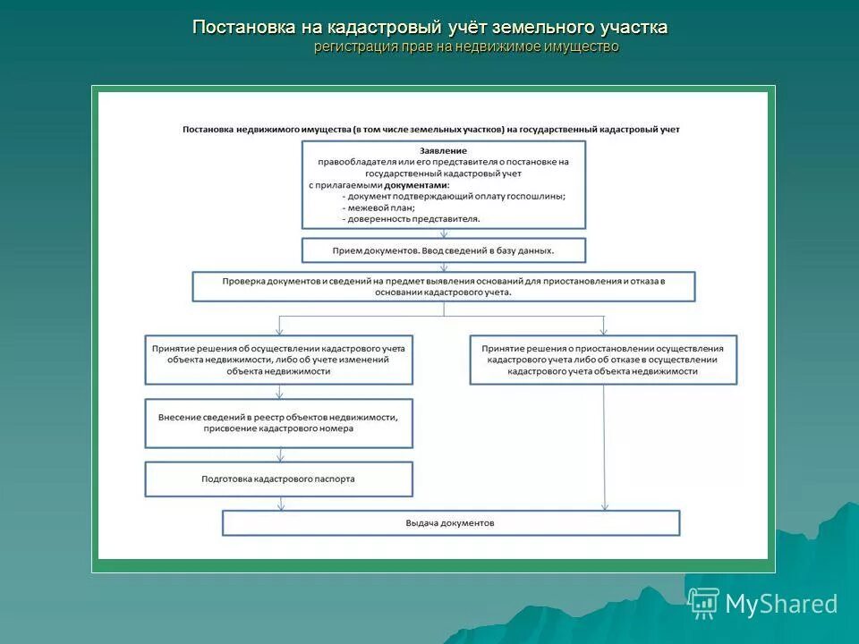 Постановка на учет алгоритм