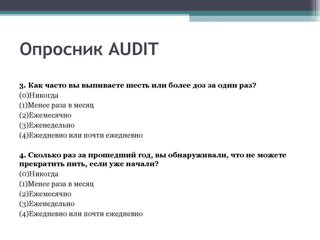 Использование опросников. Использование опросников