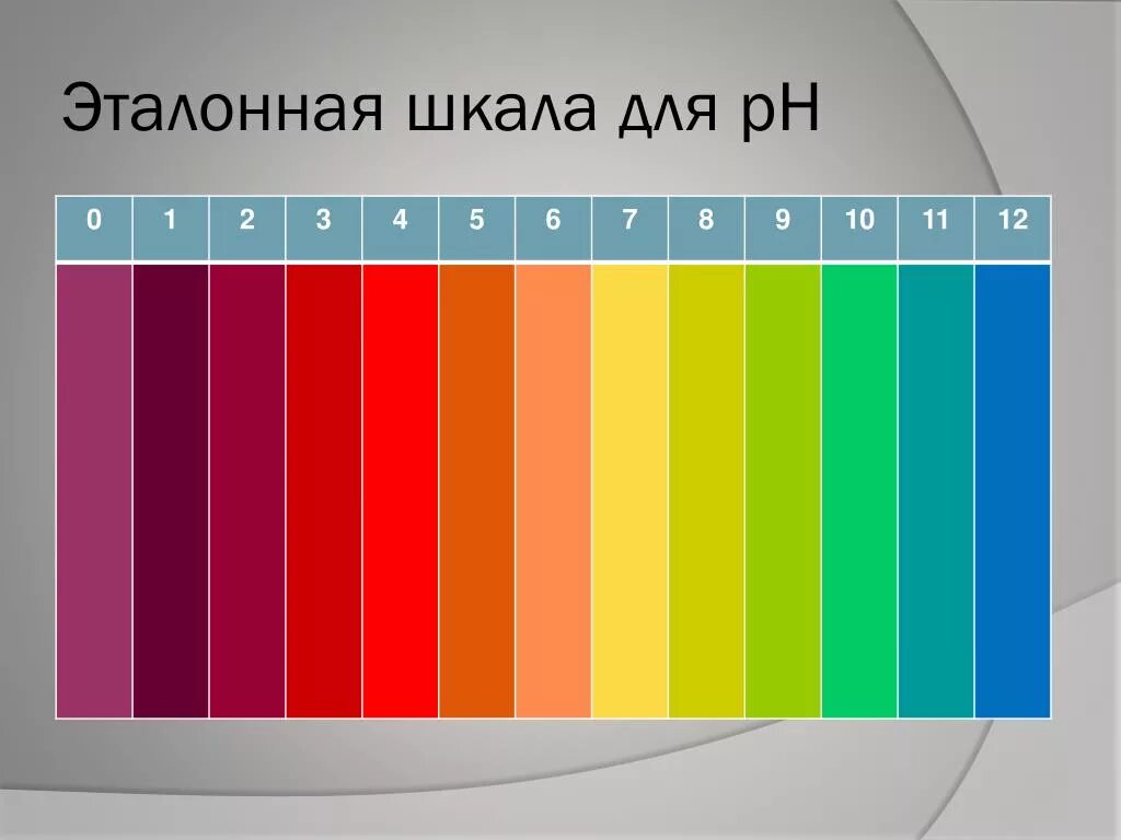 Цвет воды определение цвета. Эталонная шкала 12 PH. Эталонная шкала PH лакмусовая бумага. Эталонная шкала PH воды. Эталонная шкала PH универсального индикатора.