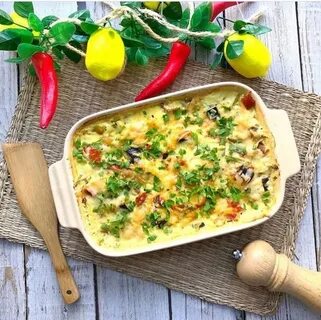 Рецепт запеканки с курицей и овощами