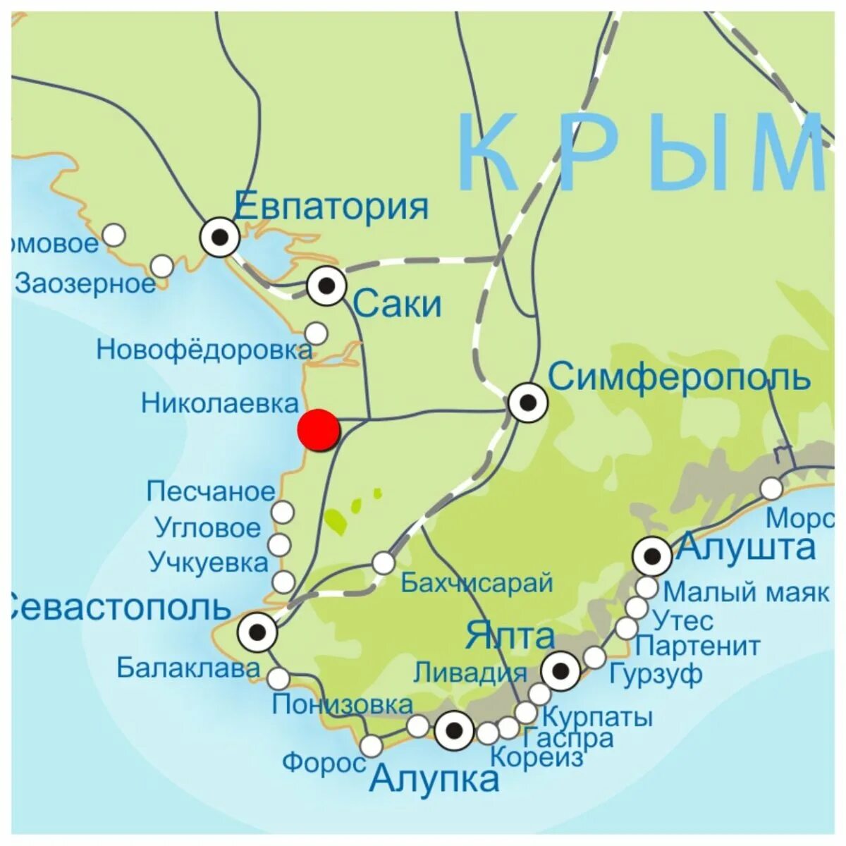 Маршрут 8 евпатория заозерное
