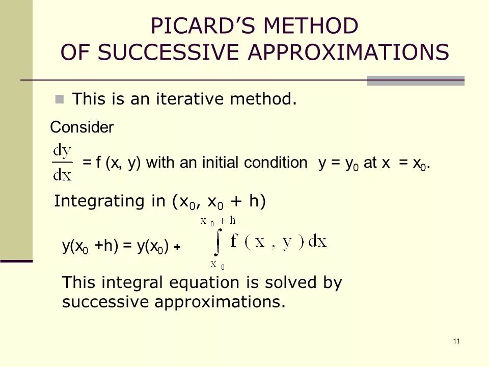 Initial conditions