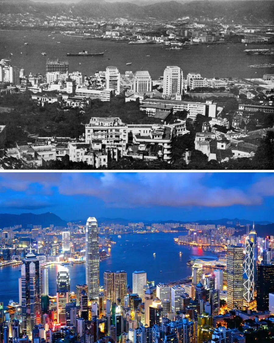 Изменился город. Шанхай 1960. Сингапур 1990. Южная Корея 1990 Сеул. Гонконг 1960-х.