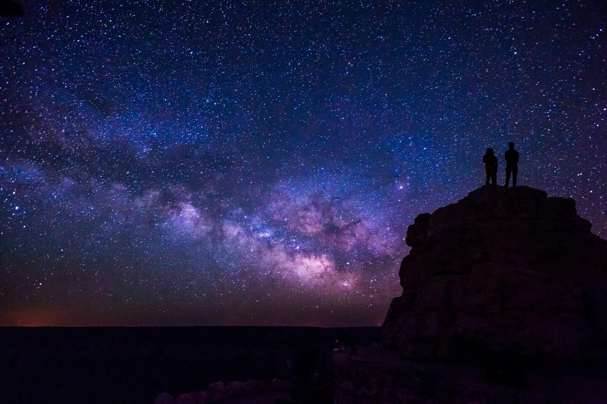Above the stars in the field