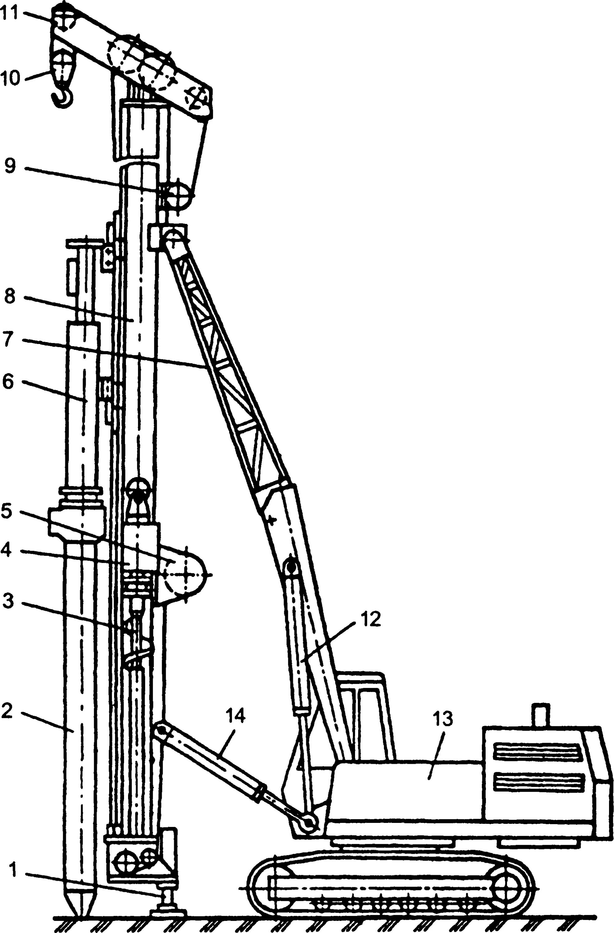 Опора экскаватора. Схема погружения свай копром. Рельсовый копёр СП-69. Машина для забивки свай. Схема забивки свай копром.