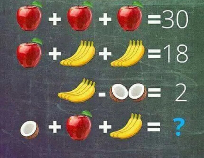 Can you solve this. Логическая задача с фруктами. Задачи с фруктами на логику. Логические головоломки. Математические задачи с фруктами.