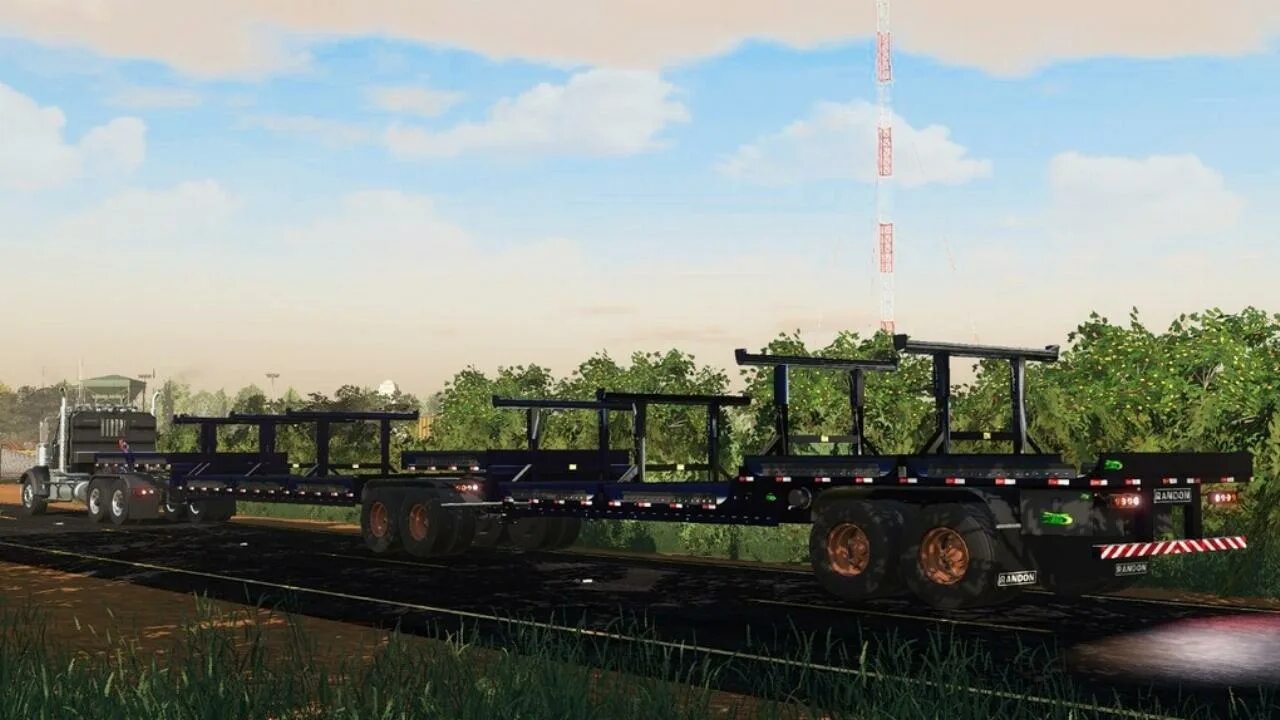 Train trailers. Road train pack для фс 19.