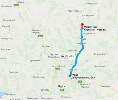 Монастыри курская область карта