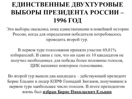 Второй тур голосования