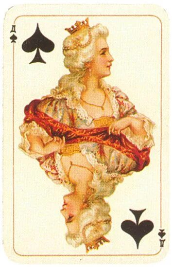 Queen of spades Ukrainian historical figures deck Carte da gioco