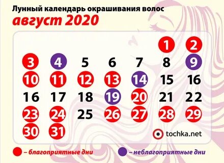 Благоприятные дни волос в августе