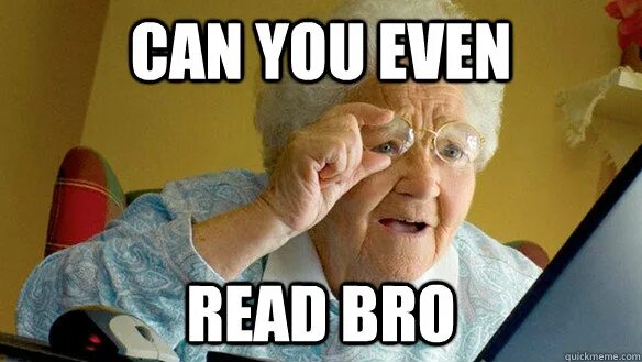 Reading can even. Reading can even