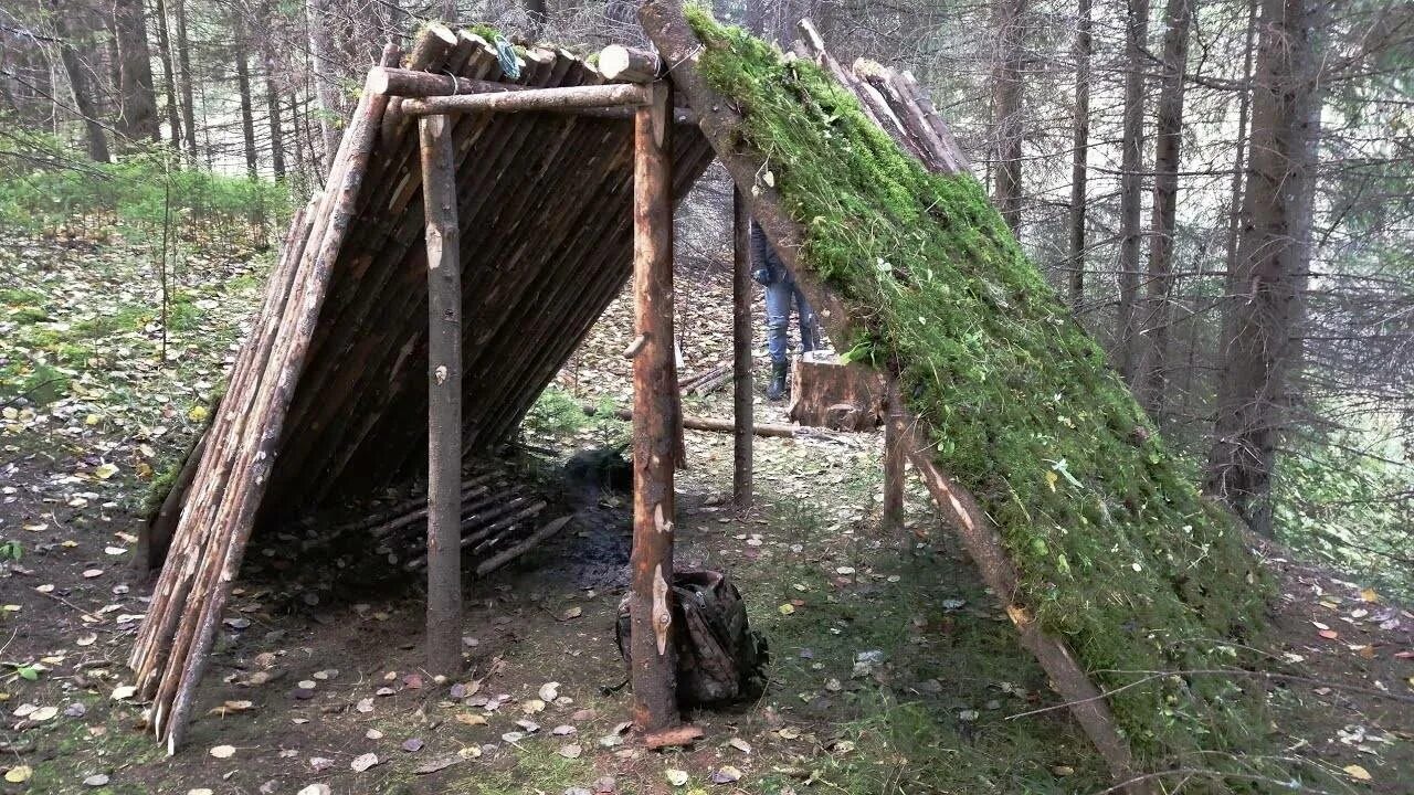 Шалаш 2. Бушкрафт бивак. бушкрафт шалаш. вигвам убежище. лесное укрытие бушкрафт.