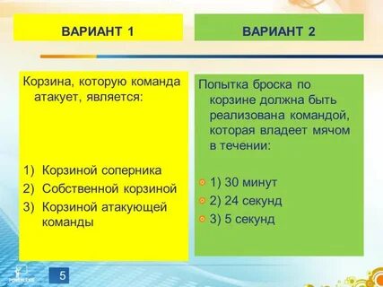 Сколько времени отводится на атаку корзины соперника