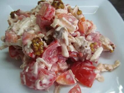 Салат чеснок с мясом