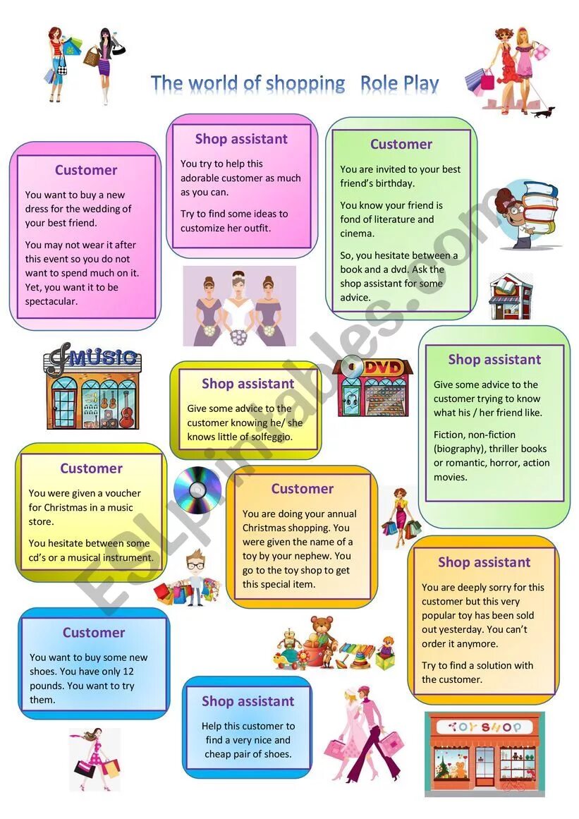 Role play in the shop. Role playing shopping. Shopping role play. Role play in the shop. Role play cards.