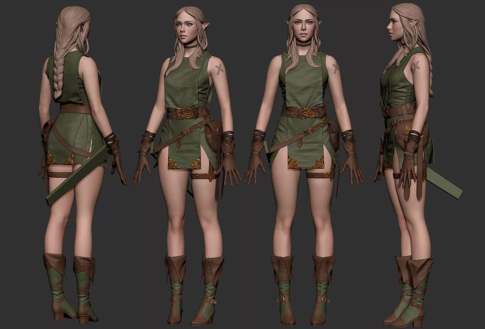 Линейдж 3. Эльфийка 3d. Модель эльфийки. Модели эльф. Референсы эльфов.
