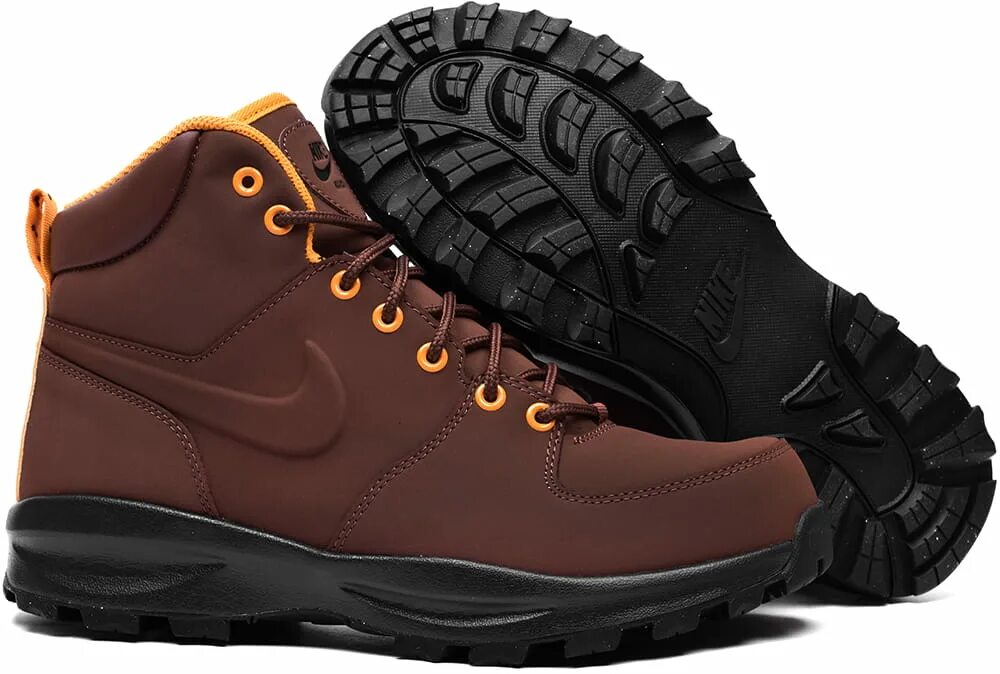 Nike Manoa Leather Brown. Зимние ботинки Nike Manoa. 454350-203 Nike. Мужские зимние ботинки Nike Manoa Leather.