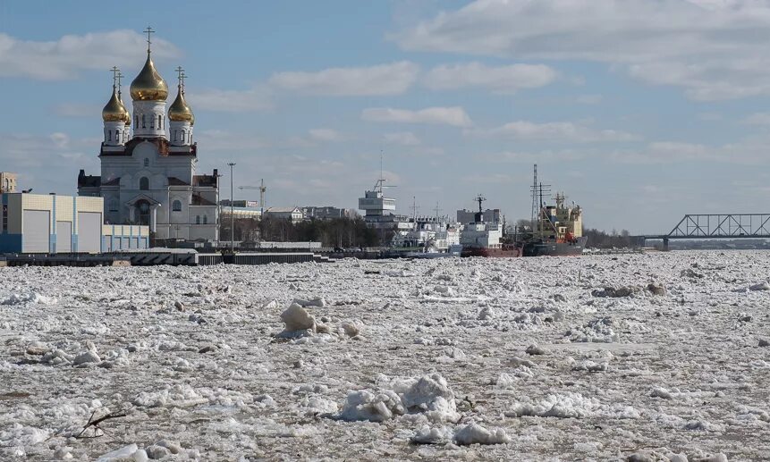 Ледоход в архангельске