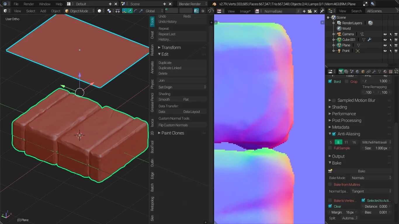 Normal mapping blender. Normal mapping blender