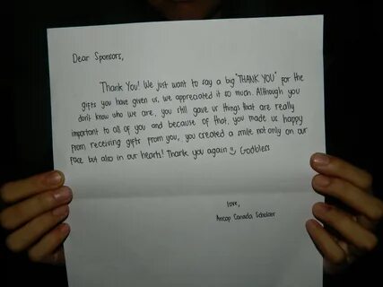 Thank you letter 8 класс